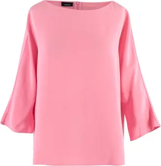 Akris Pink Mulberry Silk Top Size S