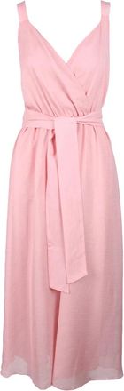 Access Fashion Pink Voile Midi Dress