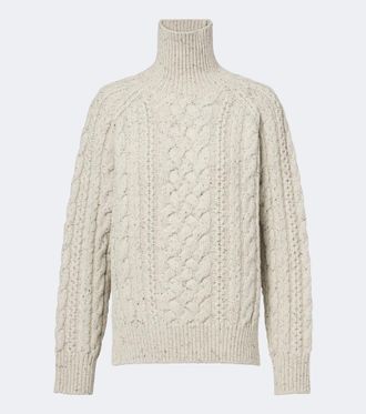 Toteme Pullover in lana a collo alto a trecce