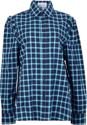 Natasha Zinko Camicia in cotone a quadri - Blu