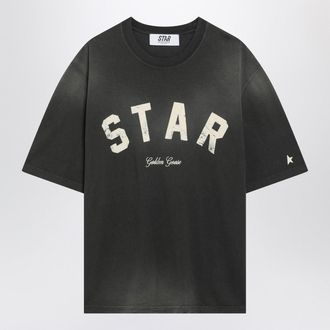 Golden Goose Black Vintage Effect Star T Shirt