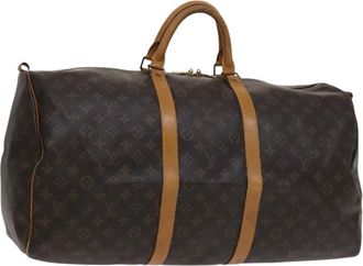 Louis Vuitton Keepall Bag Monogram Canvas Brown Canvas Bag (Pre-Owned)
