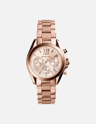 Michael Kors Womens Michael Kors MK5799 Rose Gold Bradshaw Ladies Watch - Tan
