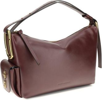 Marc Jacobs Womens Bordeaux Calf Leather Bos Taurus Shoulder Bag