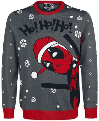 Deadpool Mens Mepoolxpu005 Pullover Sweater Not Applicable, Gris, S