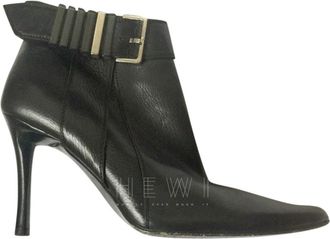 Bottega Veneta black buckle detail ankle boots Size 37