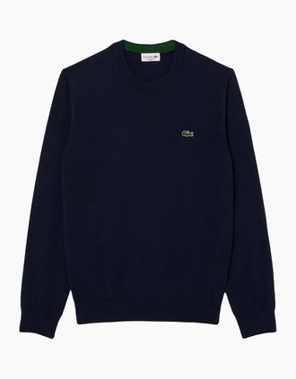 Lacoste Mens Lacoste Fleece Crew Sweatshirt Midnight Blue - Black - Size: 44