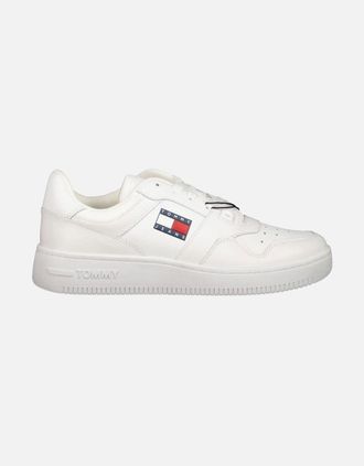 Tommy Hilfiger Mens Essential Retro Leather Basketball Trainers - White - Size: 10.5