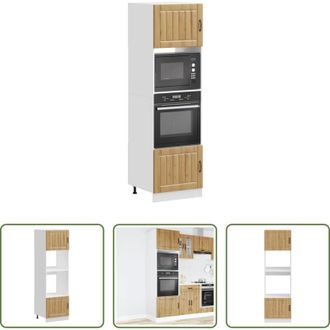 vidaXL Armadi da cucina - Armadi Forno 2pz Lucca Rovere Artigianale in Legno Multistrato