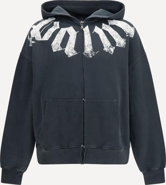 Palm Angels Hooded zip Sweatshirt Male XL