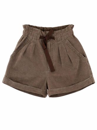 Isabel Marant Nirma Cotton Linen Pleated Shorts