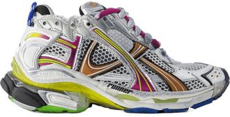Balenciaga Womens Mesh And Plastic Runner Sneakers White