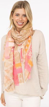 Zwillingsherz Schal ZWILLINGSHERZ Wild Love, Damen, khaki, Obermaterial: 100% Polyester, Modet&uuml;cher Schal, trendiger Schal mit Herzen und Schriftzug