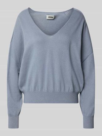 Drykorn Drykorn Strickpullover aus Baumwoll-Kaschmir-Mix Modell RISORY in Bleu, Gr&ouml;&szlig;e XS