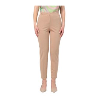 Pinko Slim-fit Trousers, female, Brown, L, Mid-Rise Slim-Fit Trousers