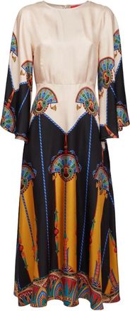 La DoubleJ Aswan Silk Maxi Jurk - Dames - Maxi kleedjes - Veelkleurig - M - Kleedjes