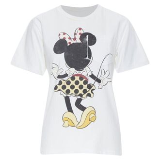 Victoria Beckham white Disney Minnie Mouse print short sleeve tshirt US2