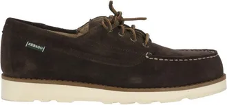 Sebago Rich Brown Suede Textured Grip Sole Loafers