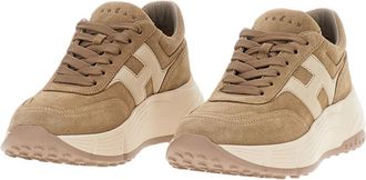 Hogan Beige H669 Suede Sneakers