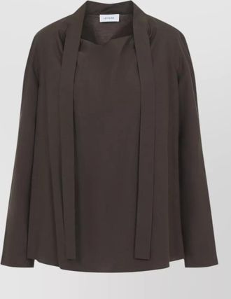 Christophe Lemaire silk blend relaxed-fit ascot blouse