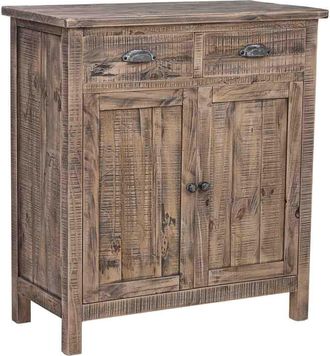 Wanderlust Deco Recibidor De Madera Marr&oacute;n 80x40x89h Cm