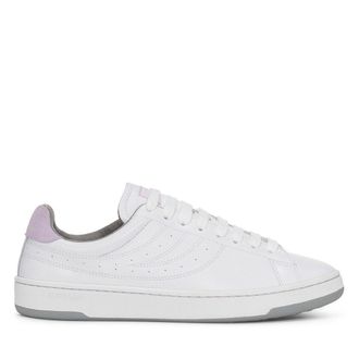 Superga Volwassene 4833 Lendl Leren Trainers (Wit/Violet Lilla/Medium Grijs)
