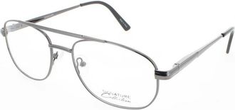Signature Unisex Grey Rectangular Eyeglass Frames 1111Gunmetal56
