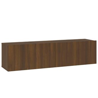 vidaXL Vidaxl - Mueble Pared Tv Madera Contrachapada Roble Marr&oacute;n 120x30x30 Cm