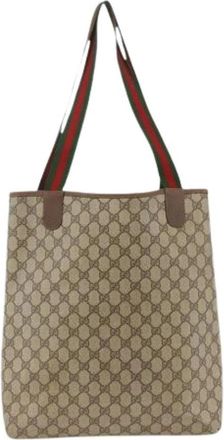 Gucci Pre-owned Vintage Tote Bag - unisex - Vintage Shopper - Bruin - ONE Size - Leer - Vintage
