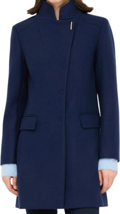 Liu Jo Double cloth coat - Dames - Mantel - Blauw - XL - Wol - Jassen