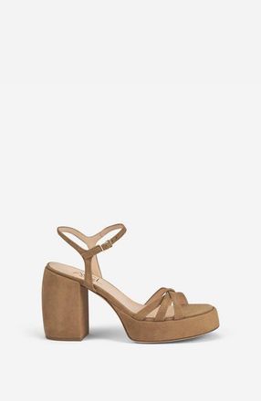AGL Clio Sandal with High Heel in Cappuccino at Nordstrom, Size 37.5