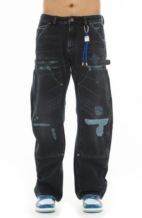 Cult of Individuality Grunge Carpenter Jeans in Vintage Navy at Nordstrom, Size 38
