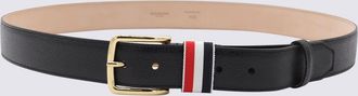 Thom Browne Black Leather Belt