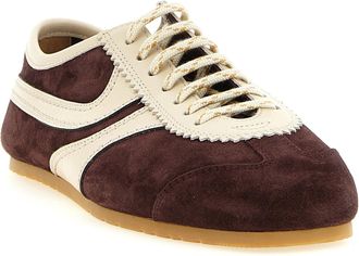 Dries Van Noten Suede and Leather Colour-Block Sneaker - Brown