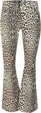 ZiZo Luipaard Flared Broek Trendy Comfortabel Stijlvol - Dames - Wijde Broeken - Veelkleurig - XL - Katoen - Broeken