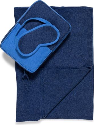 Sofiacashmere Sophia Cashmere Colorblock Travel Set in Denim at Nordstrom