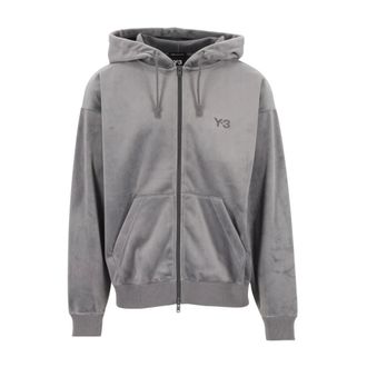 Yohji Yamamoto Heren, Sweatshirts & Hoodies, Grijs, Maat: S Velours