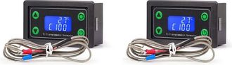OEM 2 Termostatos Digitales Programables Tuya Wifi De Alta Temperatura Con Termopar Tipo K -99-999 Grados Zfx-tw01