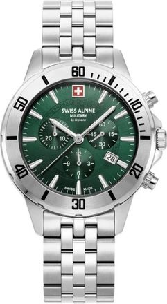 Swiss Alpine Military Accessoires, Heren, Grijs, ONE Size, Analoge Chronograaf Horloge
