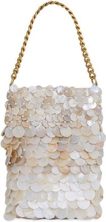 Rebecca Minkoff Ashlee Shimmery Phone Pouch in Natural at Nordstrom