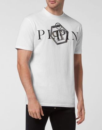 Philipp Plein T-Shirt Round Neck Philipp Plein Tm Hexagon Men in White/black at Nordstrom, Size Xxx-Large