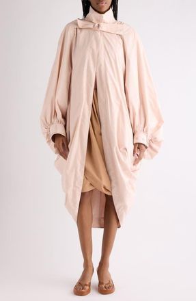 Chlo&eacute; Cotton Poplin Cocoon Coat in Softy Pink at Nordstrom, Size X-Small
