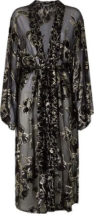 Roberto Cavalli Vestaglia con ricamo - Nero