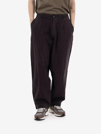 Universal Works Oxford pant lyo linen mix licorice