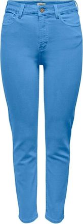 Only Emily HW Straight Ank Col Pnt - Dames - Skinny broeken - Blauw - W26 - Broeken