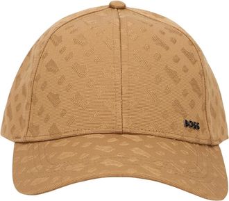 HUGO BOSS Zed Baseballpet - Heren - Accessoires - Beige - Maat: ONE Size Poliester