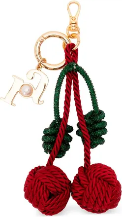 Rosantica cherry-motif keyring - women - Brass - One Size - Red