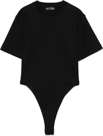 MUGLER Body in stile corsetto con schiena scoperta - Nero