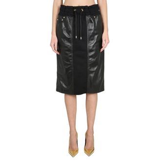 Tom Ford Midi Skirts, female, Black, Size: S Plonge & Silk Blend Fleece Jogging Skirt