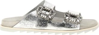 Roger Vivier Slidy Viv Rhinestone Sandals
